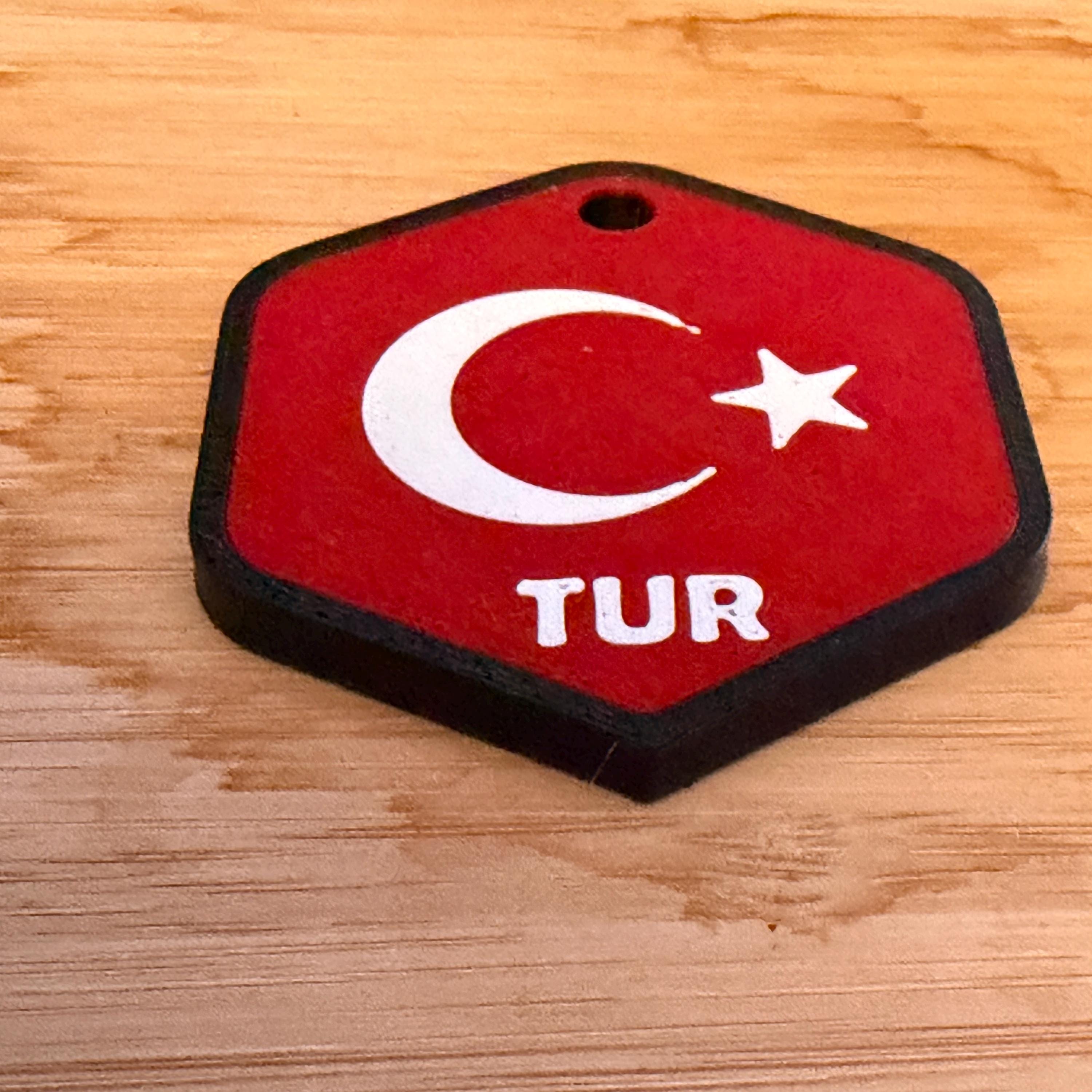 3D Printed Country Flag Keychain, World Cup 2026 Soccer Fan Bag Charm angle 10