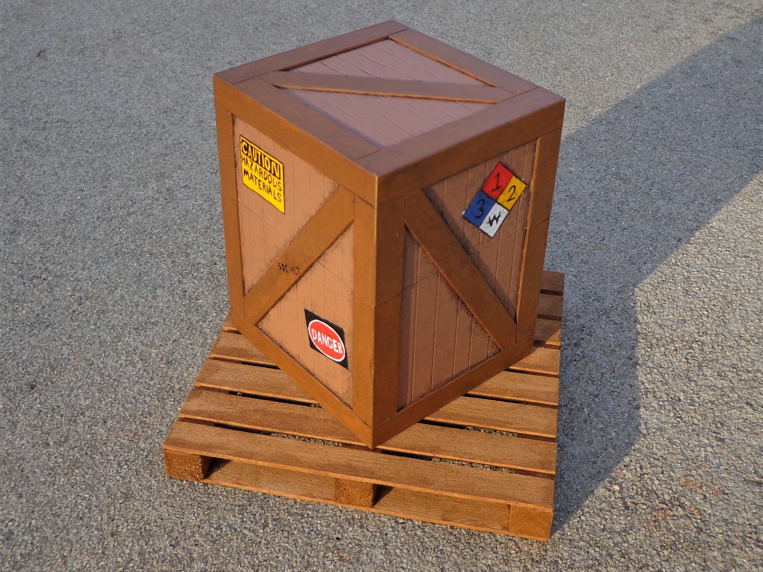 3D Printed MTG Shipping Crate Deck Box — Commander / EDH Deck Storage angle 2