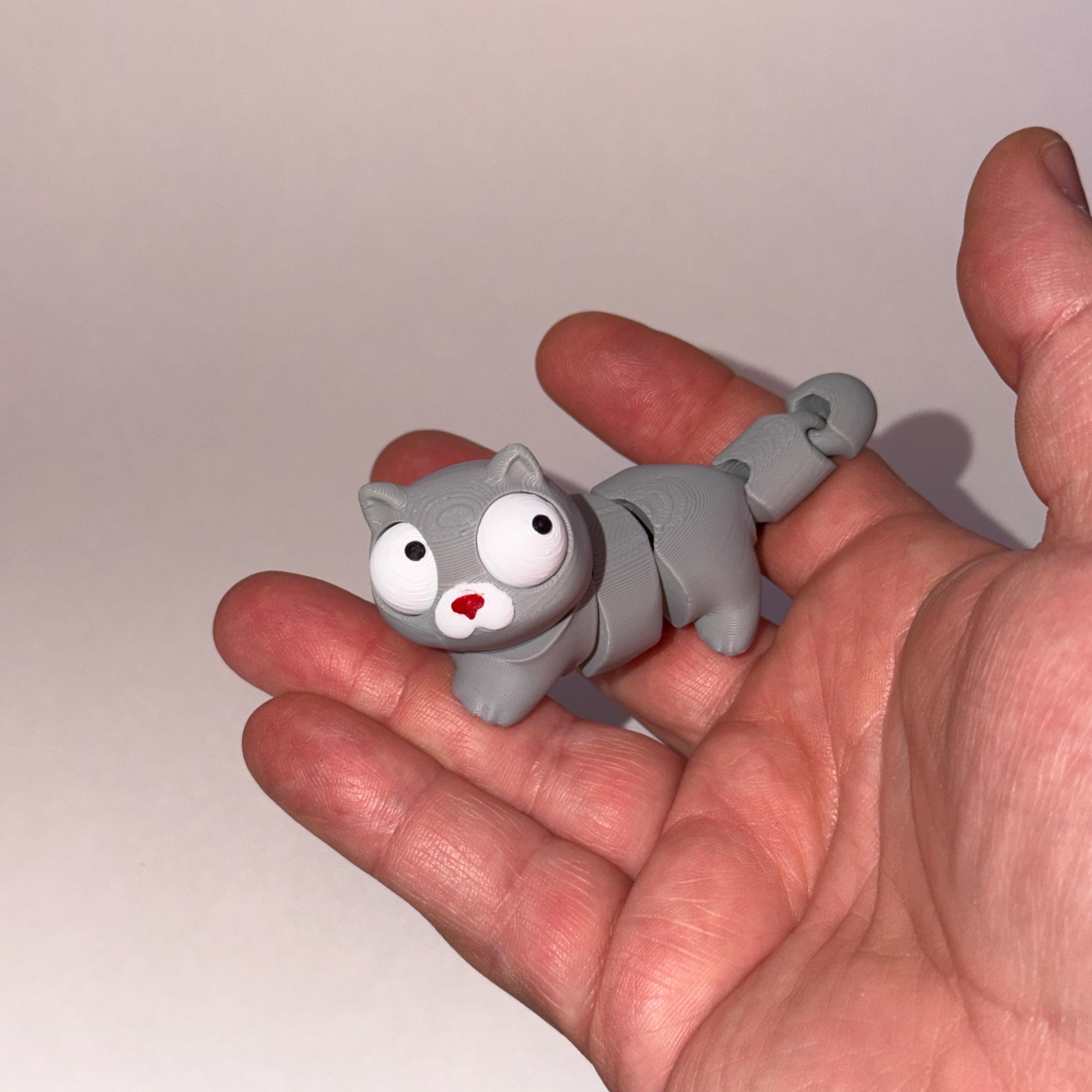 Flexi Goofy Series 3D Printed Animal Toy, Cute Flexible Desk Buddy, Funny Fidget Figure, Random Wheel Spin Option angle 3