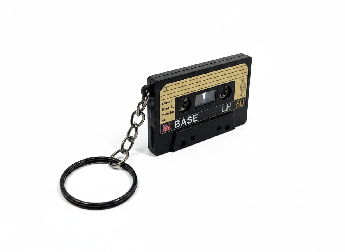 Cassette Tape NFC Keychain angle 4