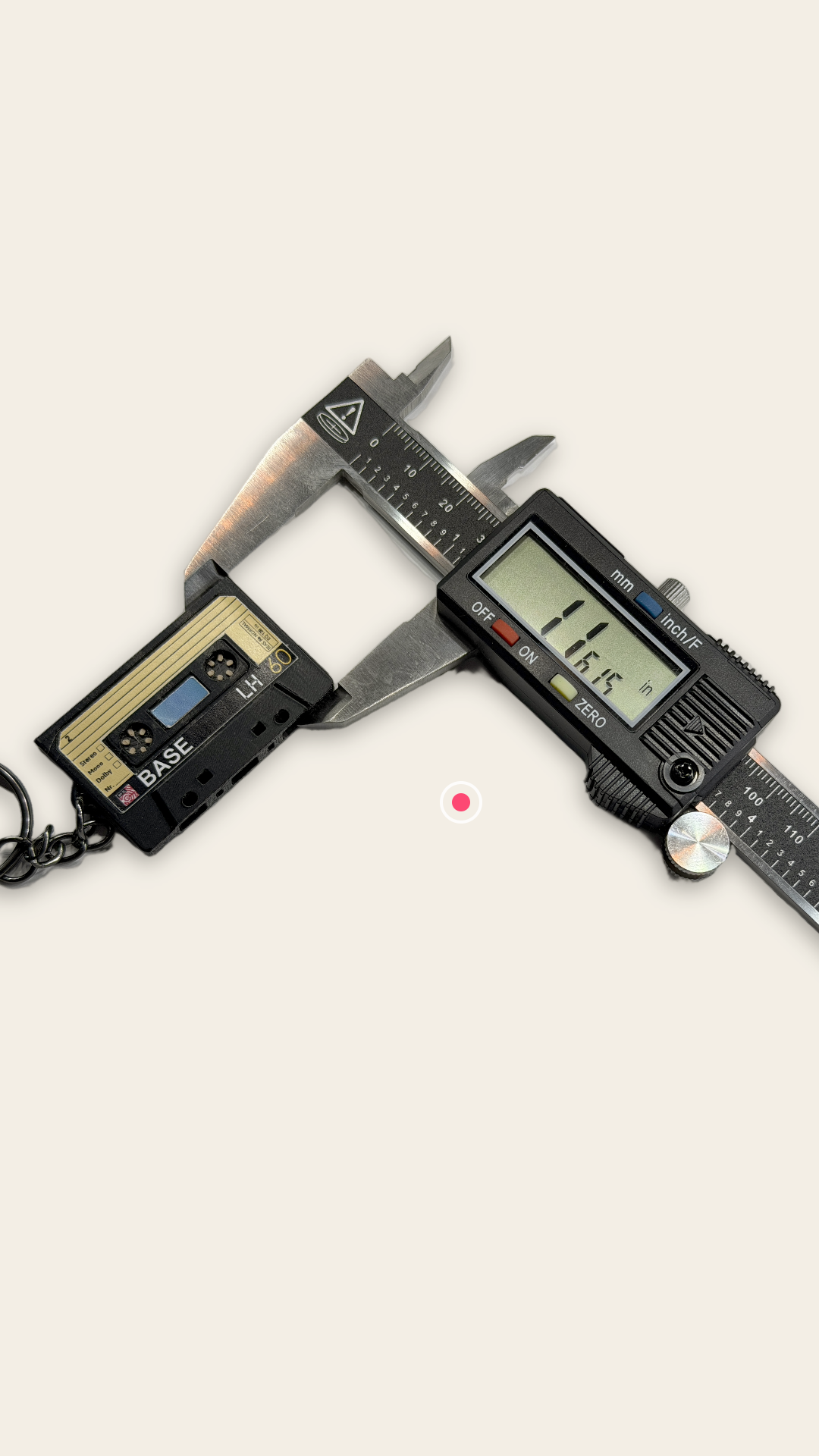 Cassette Tape NFC Keychain angle 5