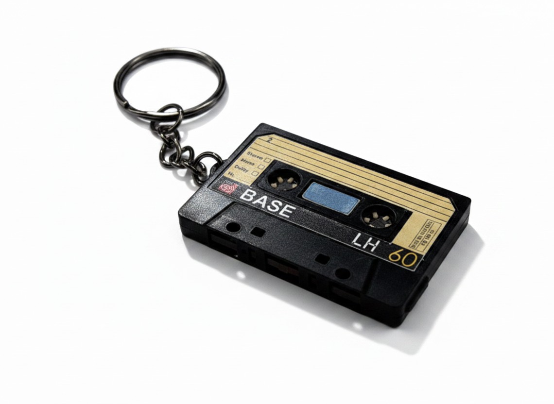 Cassette Tape NFC Keychain angle 7