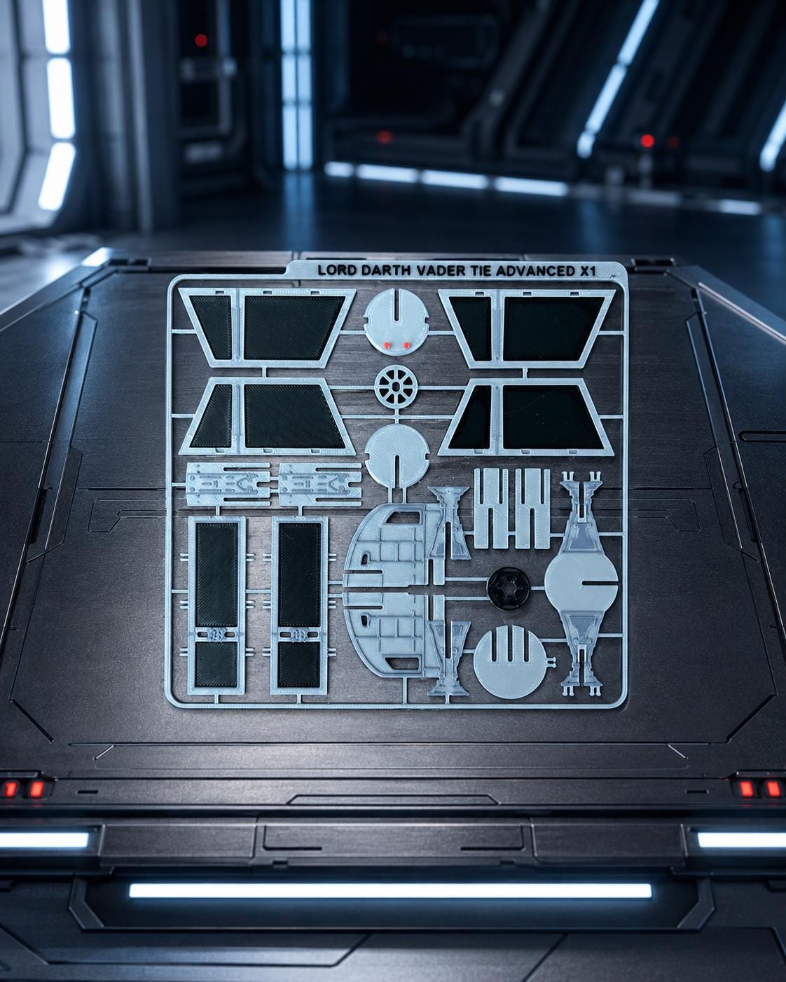 Darth Vader TIE Advanced X1 3D Printed Model | Star Wars Collectible Ship Desk Display Gift angle 2