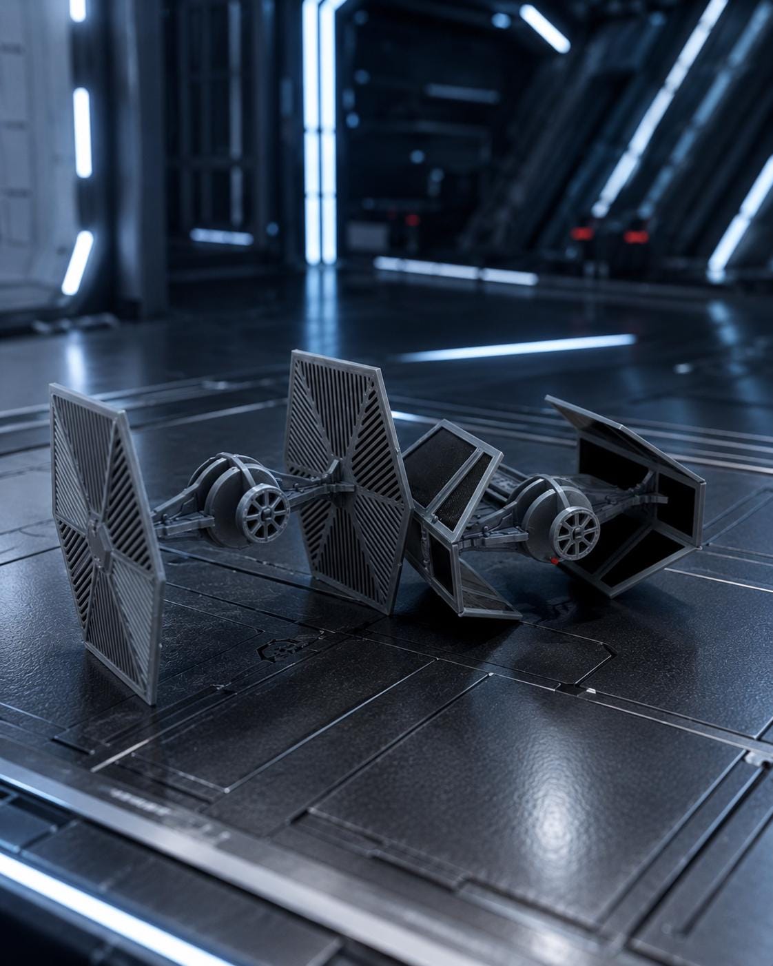 Darth Vader TIE Advanced X1 3D Printed Model | Star Wars Collectible Ship Desk Display Gift angle 3