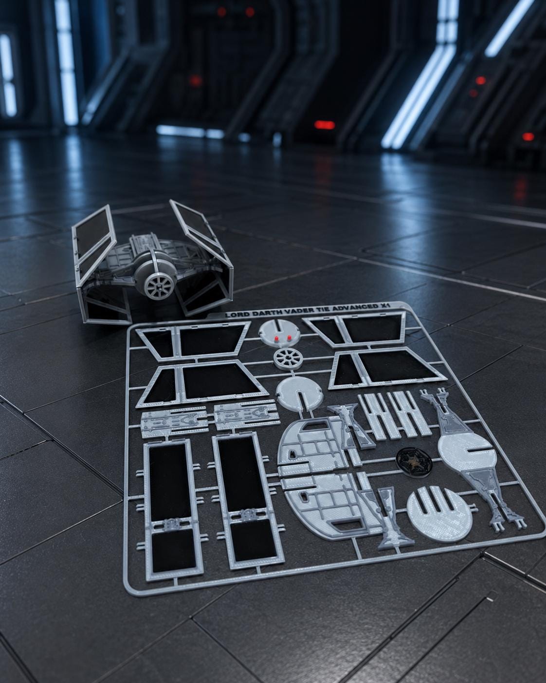 Darth Vader TIE Advanced X1 3D Printed Model | Star Wars Collectible Ship Desk Display Gift angle 4
