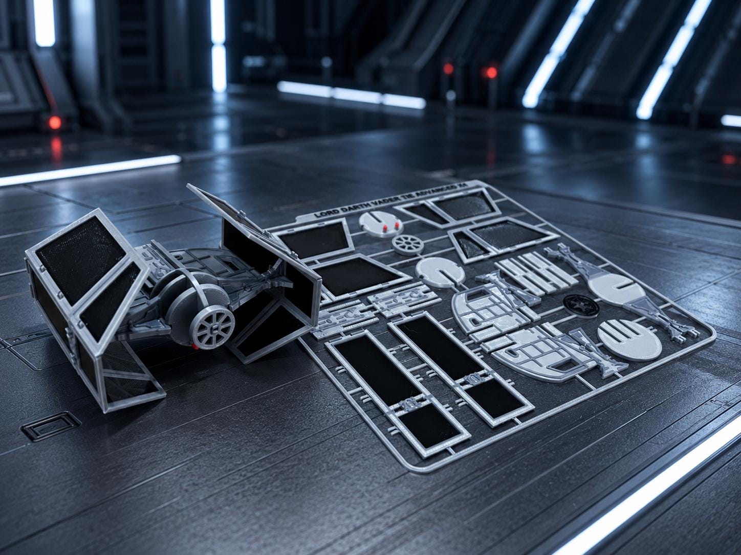 Darth Vader TIE Advanced X1 3D Printed Model | Star Wars Collectible Ship Desk Display Gift