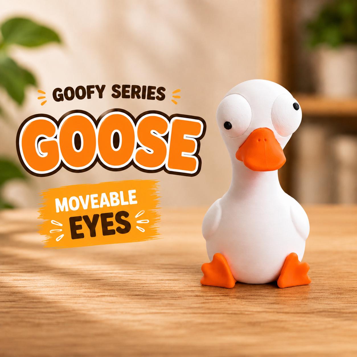 Goofy Series 3D Printed Figure, Movable Eyes Animal Desk Toy, Fidget Collectible (Random Pick) angle 10