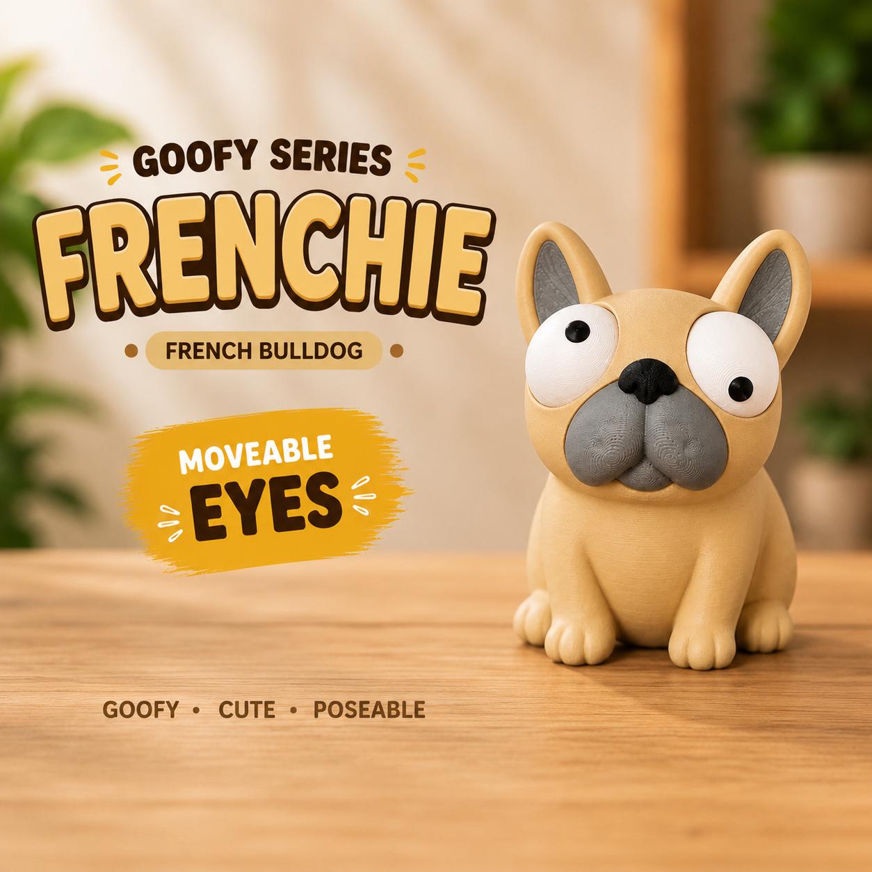 Goofy Series 3D Printed Figure, Movable Eyes Animal Desk Toy, Fidget Collectible (Random Pick) angle 16