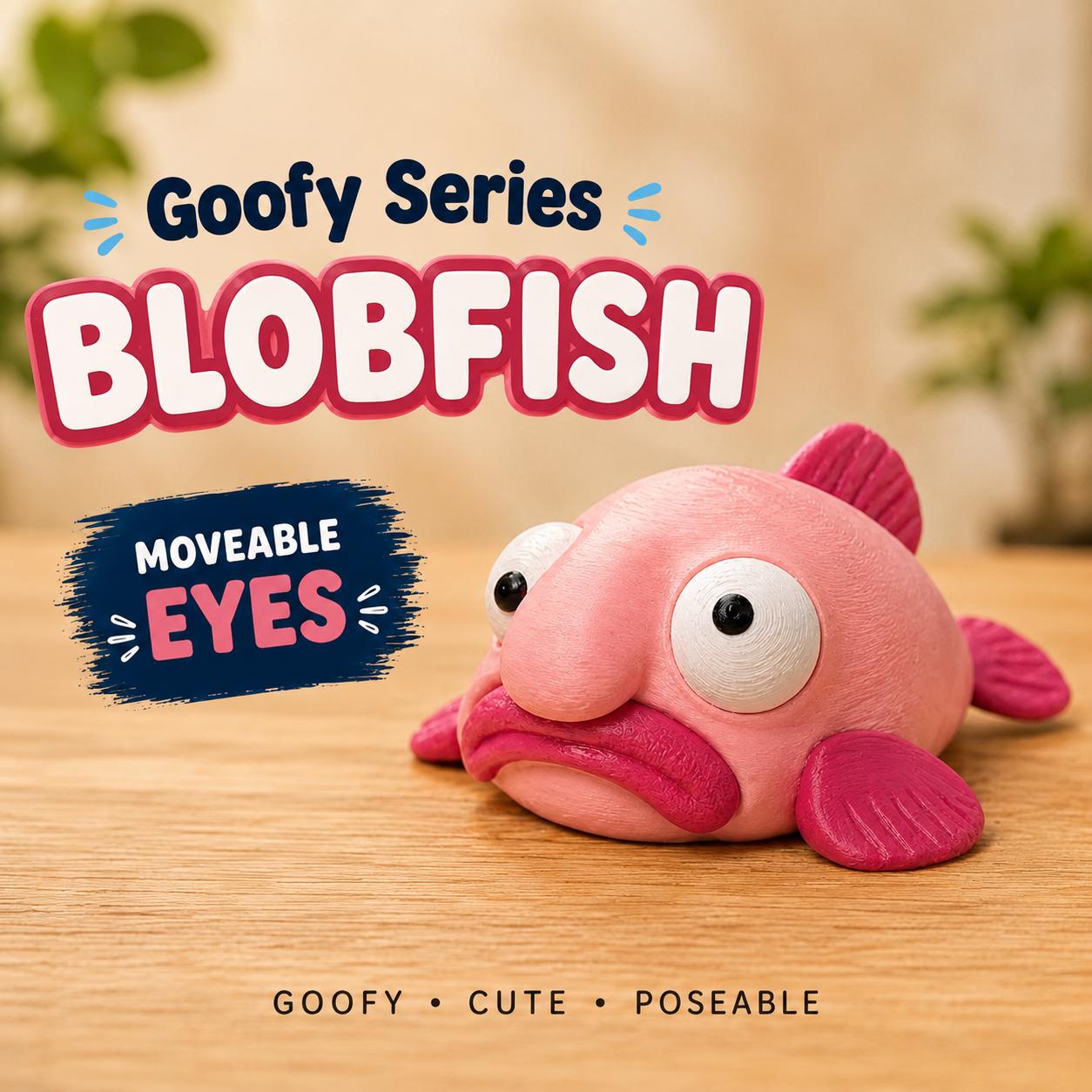 Goofy Series 3D Printed Figure, Movable Eyes Animal Desk Toy, Fidget Collectible (Random Pick) angle 17