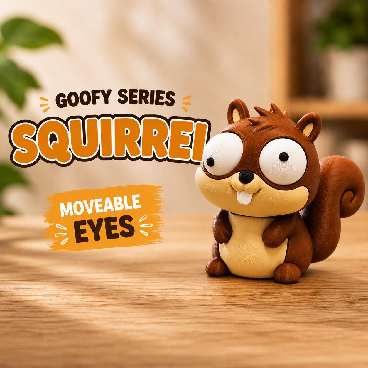 Goofy Series 3D Printed Figure, Movable Eyes Animal Desk Toy, Fidget Collectible (Random Pick) angle 8