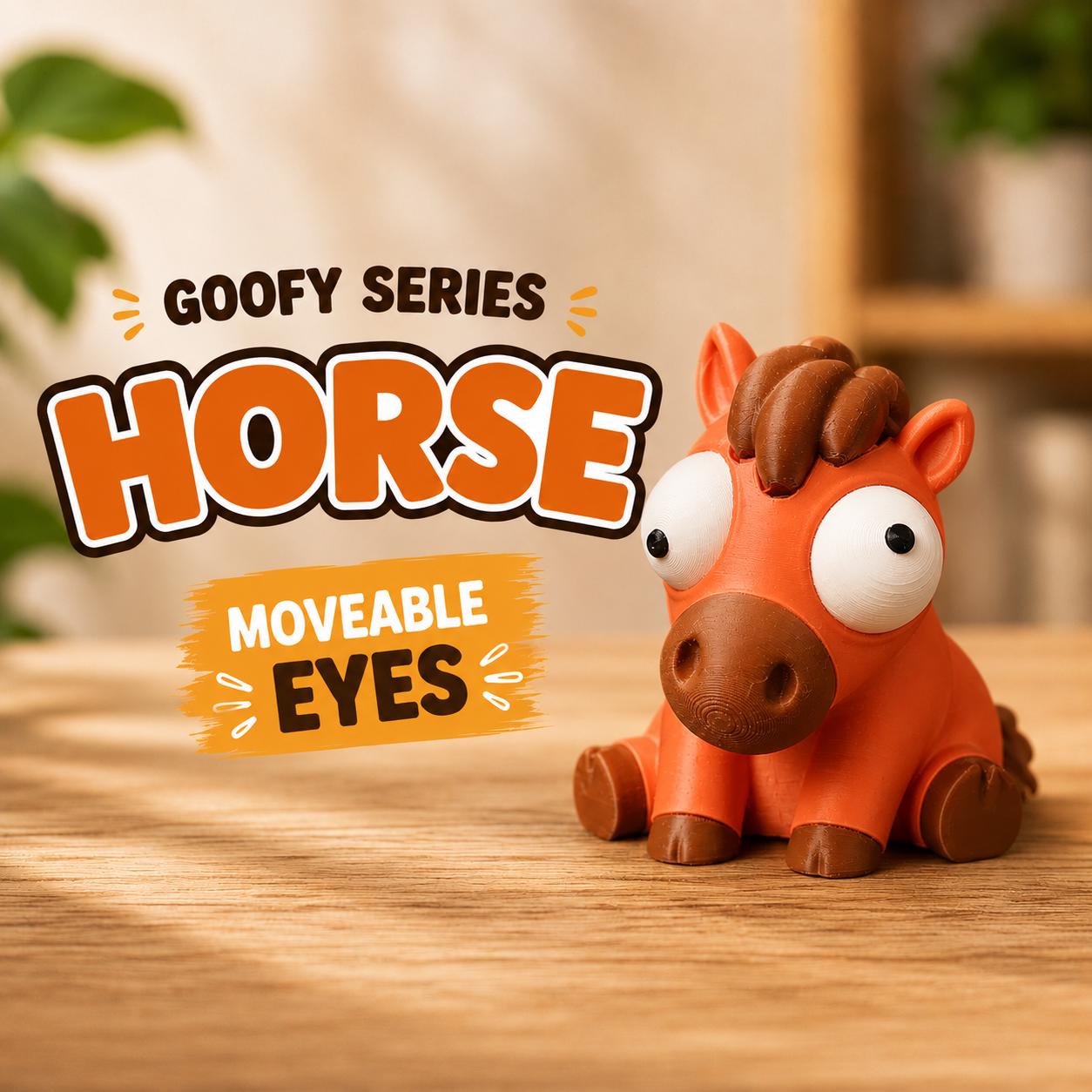 Goofy Series 3D Printed Figure, Movable Eyes Animal Desk Toy, Fidget Collectible (Random Pick) angle 9
