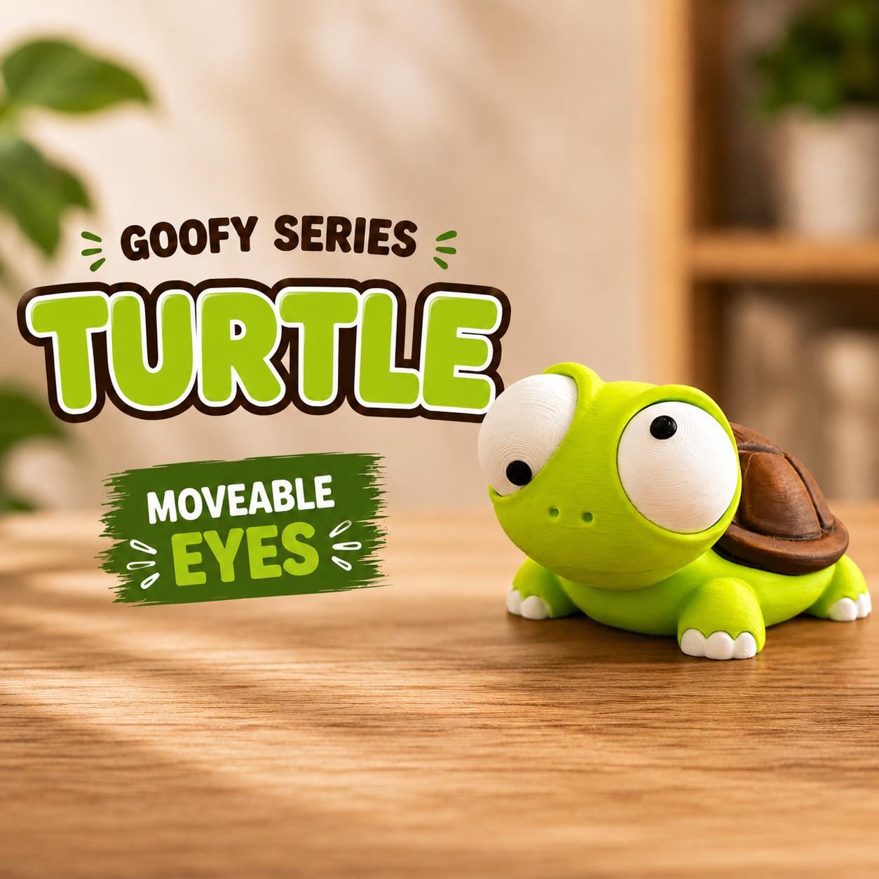 Goofy Series 3D Printed Figure, Movable Eyes Animal Desk Toy, Fidget Collectible (Random Pick) angle 11