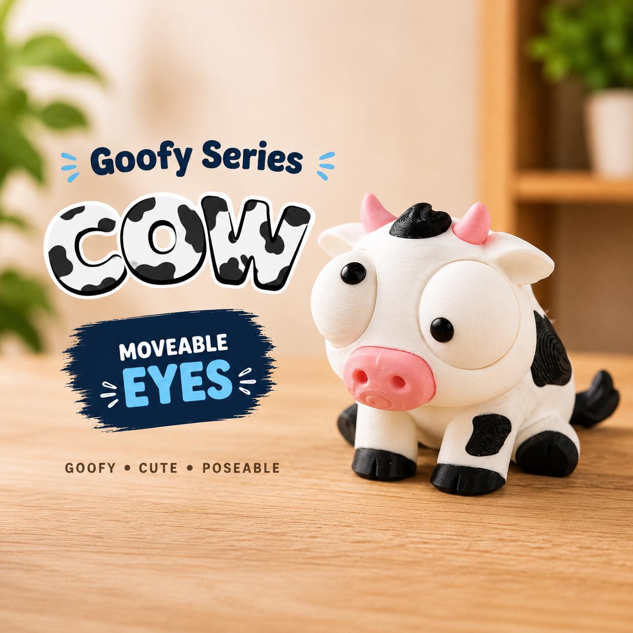 Goofy Series 3D Printed Figure, Movable Eyes Animal Desk Toy, Fidget Collectible (Random Pick) angle 18
