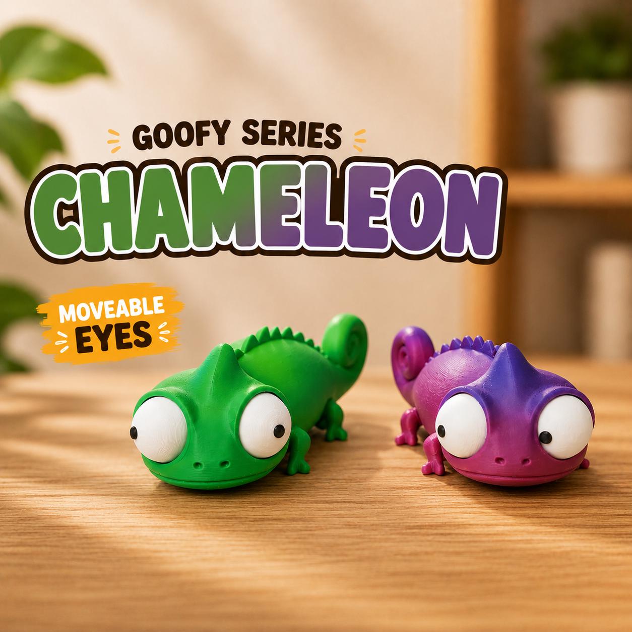 Goofy Series 3D Printed Figure, Movable Eyes Animal Desk Toy, Fidget Collectible (Random Pick) angle 4
