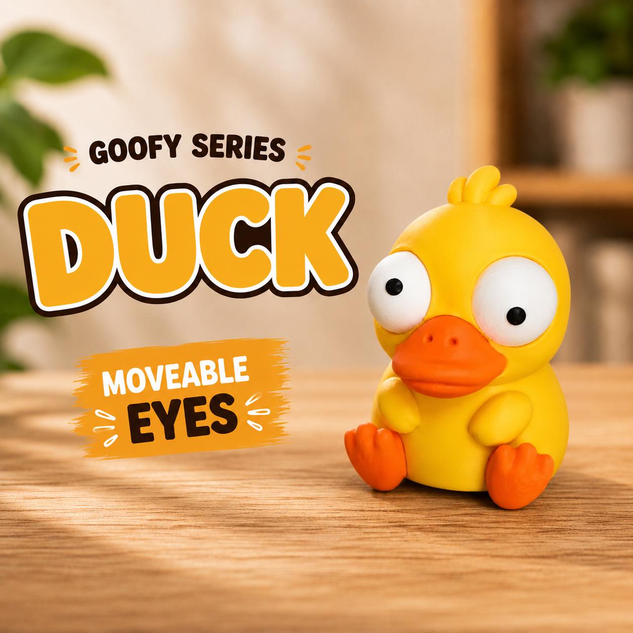 Goofy Series 3D Printed Figure, Movable Eyes Animal Desk Toy, Fidget Collectible (Random Pick) angle 7