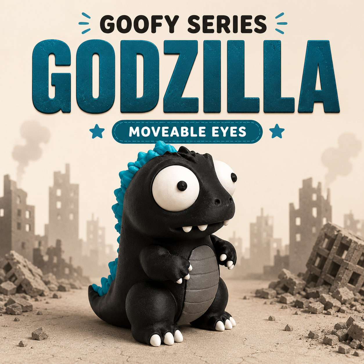 Goofy Series Special Edition 3D Printed Figure, Movable Eyes Desk Toy, Collectible Buddy angle 12
