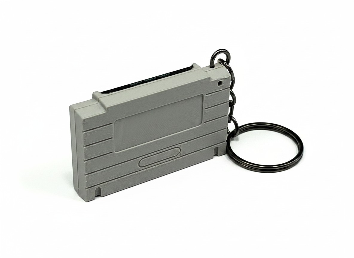 Mini SNES Cartridge NFC Keychain angle 4