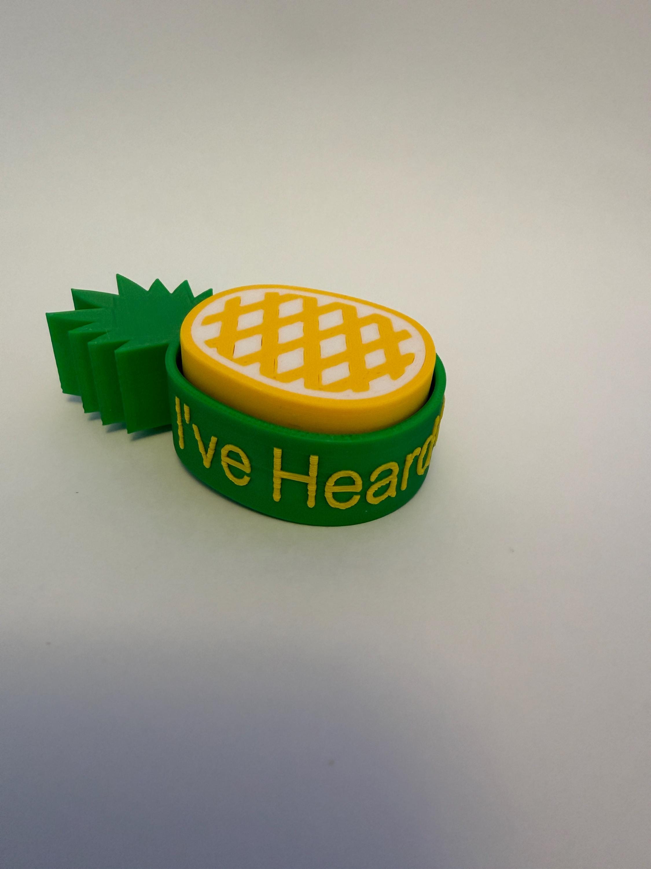 Pineapple Fidget Clicker | 3D Printed Psych TV Show Gift | Desk Toy | Handmade Novelty Fan Gift for Office angle 2