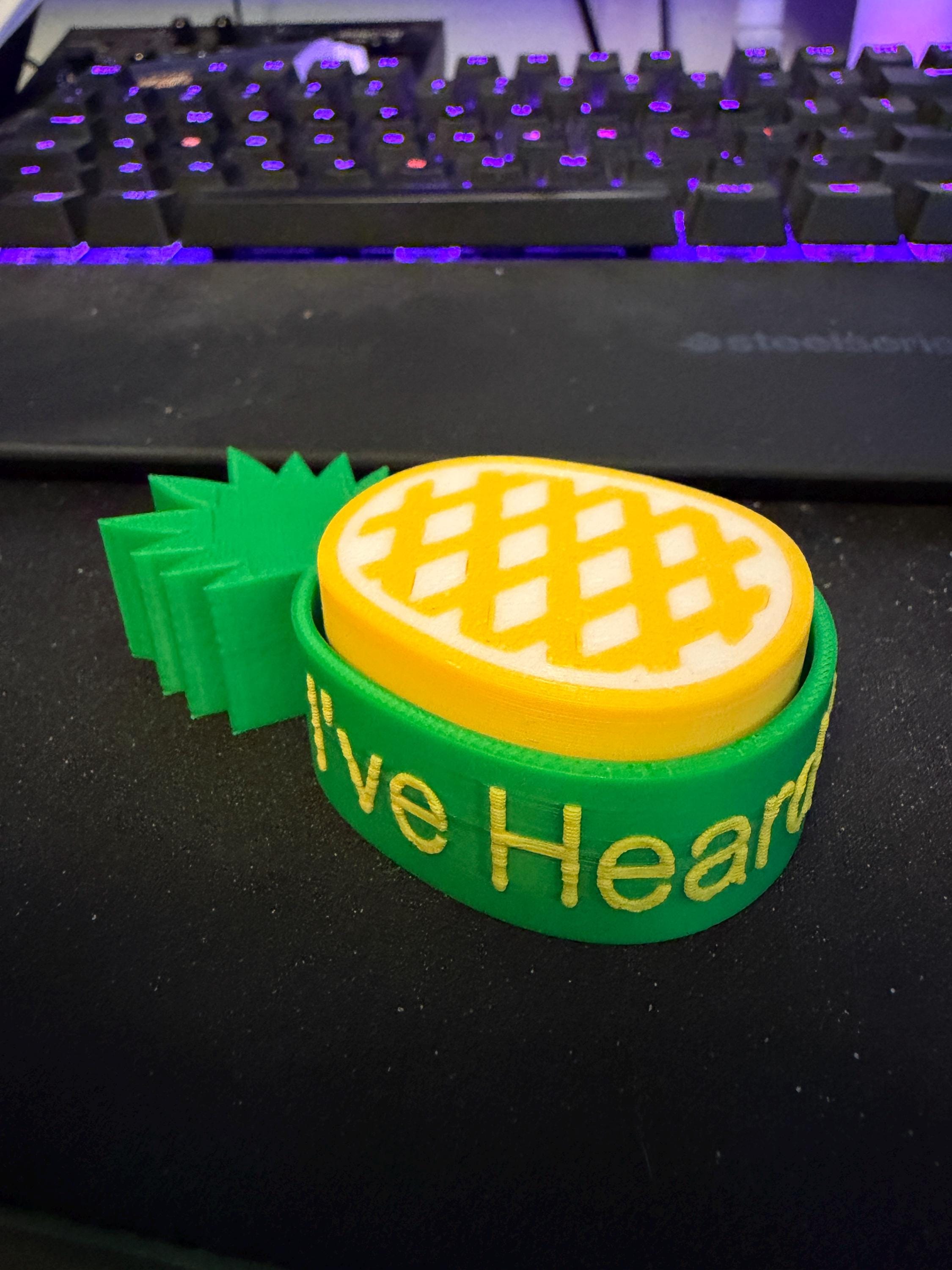 Pineapple Fidget Clicker | 3D Printed Psych TV Show Gift | Desk Toy | Handmade Novelty Fan Gift for Office angle 4